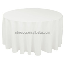 120 Zoll weißer runder Polyester -Party Hochzeitstischtuch Tischdecke